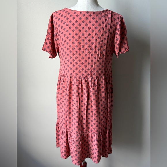 Mason & Belle | Ivy Tiered Dress with Pockets | Coral | Medium - Picture 5 of 11